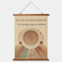 Boho Sun Wall Tapestry – Gouden Zon met Inspirat Hangend Wandkleed