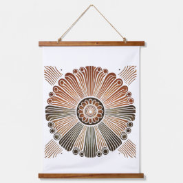 Boho Sun Wall Tapestry – Gouden Zonnestraal met Oo Hangend Wandkleed