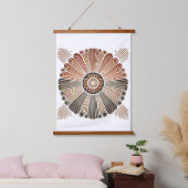 Boho Sun Wall Tapestry – Gouden Zonnestraal met Oo Hangend Wandkleed (Slaapkamer)