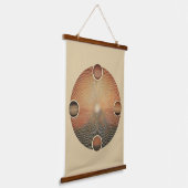 Boho Sun Wall Tapestry – Gouden Zonnestraal met Oo Hangend Wandkleed (Gebogen)