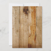 Boho Sunflower and Rustic Wooden Cross Baptism Kaart (Achterkant)