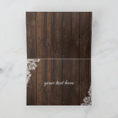 Boho Sunflower Antlers Wood Lace Weddenschap Bedankkaart (Binnen)