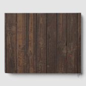 Boho Sunflower Antlers Wood Weddenschap Gastenboek (Achterkant)