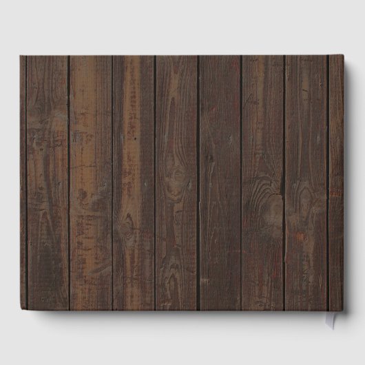 Boho Sunflower Antlers Wood Weddenschap Gastenboek (Achterkant)