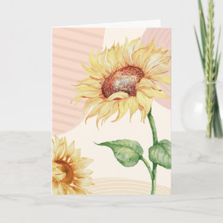 Boho sunflower Birthmother's Day Card Kaart