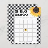 Boho Sunflower | BW Checkings Baby shower Bingo In (Voorkant / Achterkant)