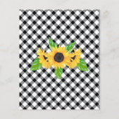 Boho Sunflower | BW Checkings Baby shower Bingo In (Achterkant)