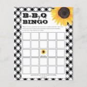 Boho Sunflower | BW Checkings Baby shower Bingo In (Voorkant)