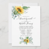 Boho Sunflower Eucalyptus Baby shower per post Kaart (Voorkant)