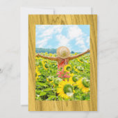 Boho Sunflower Eucalyptus Celebration of Life Invi Kaart (Achterkant)