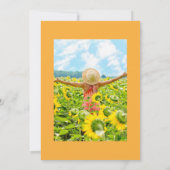 Boho Sunflower Eucalyptus Celebration of Life Invi Kaart (Achterkant)