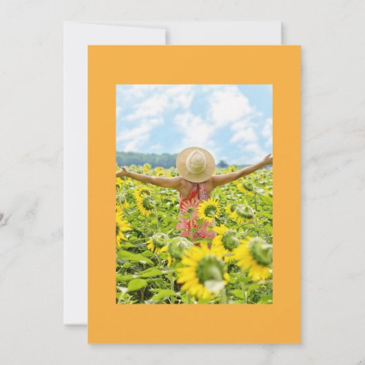 Boho Sunflower Eucalyptus Celebration of Life Invi Kaart (Achterkant)