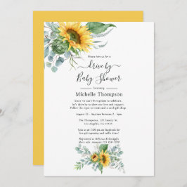 Boho Sunflower Eucalyptus Drive by Shower Kaart