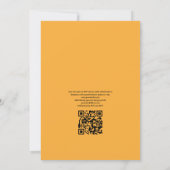 Boho Sunflower Eucalyptus QR Code RSVP Weddenschap Kaart (Achterkant)