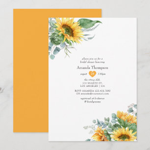 Boho Sunflower Eucalyptus Vrijgezellenfeest Kaart