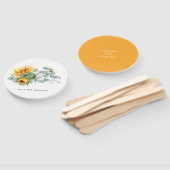 Boho Sunflower Eucalyptus Wedding Handwaaier (Niet-gemonteerd)