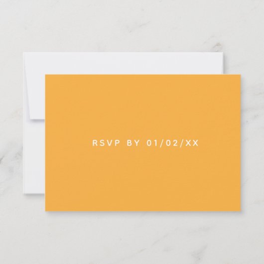 Boho Sunflower Eucalyptus Wedding RSVP Kaartje (Achterkant)