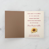Boho Sunflower Floral Elegant Custom Wedding  (Binnen)