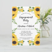 Boho Sunflower Floral | Green Engagement Party in Kaart (Staand voorkant)