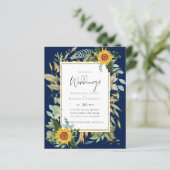 Boho Sunflower Greenery Waterverf Wedding BUDGET (Staand voorkant)