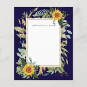 Boho Sunflower Greenery Waterverf Wedding BUDGET (Achterkant)