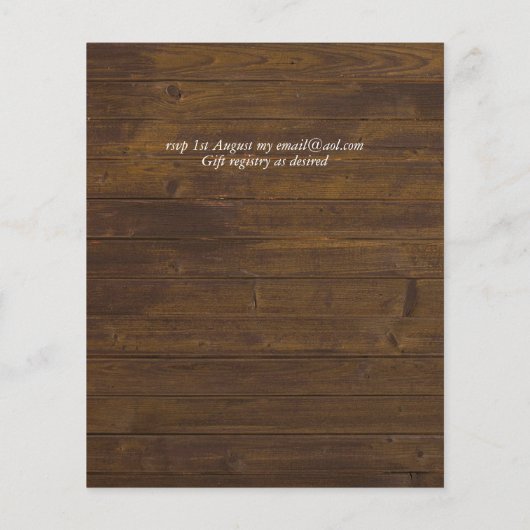 Boho Sunflower Greenery Waterverf Wedding BUDGET (Achterkant)