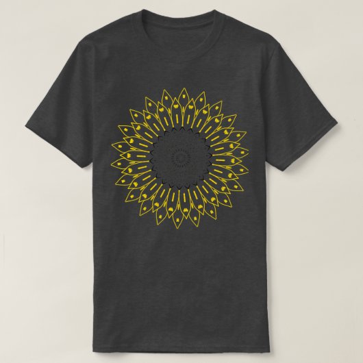 Boho Sunflower Mandela T-shirt (Design voorkant)