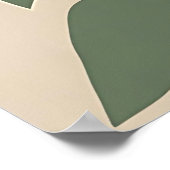 Boho Sunflower - Modern Desaturated Floral Poster (Hoek)