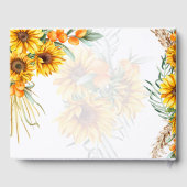 BOHO Sunflower Pampas Grass Wedding Guest Book Gastenboek (Achterkant)