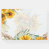 BOHO Sunflower Pampas Grass Wedding Guest Book Gastenboek (Achterkant)