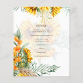 Boho Sunflower Rustic Wedding Invite Double Sided (Achterkant)