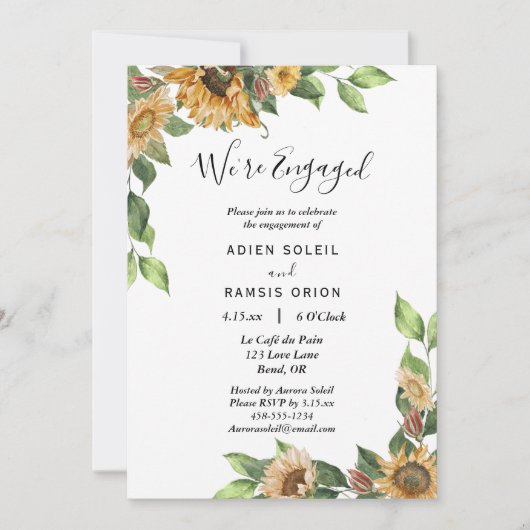 Boho Sunflower Rustic Wildflower We zijn in actie Kaart (Voorkant)