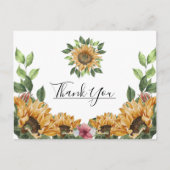 Boho Sunflower Rustic Wildflower Weddenschap Bedan Briefkaart (Voorkant)