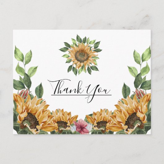 Boho Sunflower Rustic Wildflower Weddenschap Bedan Briefkaart (Voorkant)
