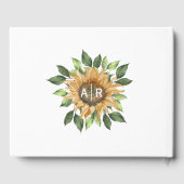 Boho Sunflower Rustic Wildflower Wedding Gastenboek (Achterkant)
