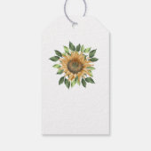 Boho Sunflower Rustic Wildflower Wedding Gift Labe Cadeaulabel (Achterkant)