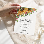 Boho Sunflower Rustic Wildflower Wedding Save The Date