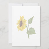 Boho Sunflower Rustic Wood Cross Wedding Kaart (Achterkant)