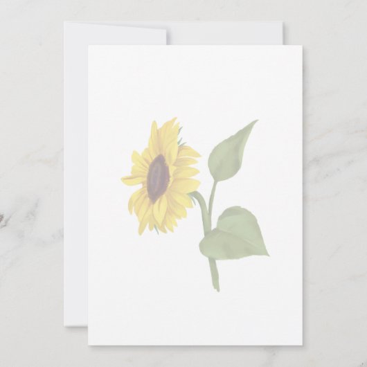 Boho Sunflower Rustic Wood Cross Wedding Kaart (Achterkant)