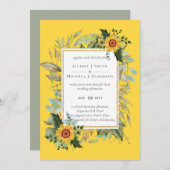 Boho Sunflower Sage Greenery Wedding (Voorkant / Achterkant)