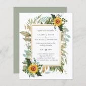 Boho Sunflower Sage Greenery Wedding (Voorkant / Achterkant)
