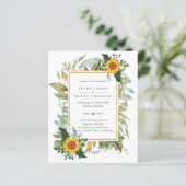 Boho Sunflower Sage Greenery Wedding (Staand voorkant)