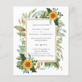 Boho Sunflower Sage Greenery Wedding (Voorkant)