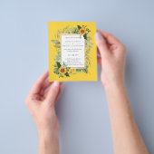 Boho Sunflower Sage Greenery Wedding Flyer (Hand)