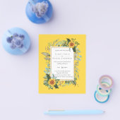 Boho Sunflower Sage Greenery Wedding Flyer (Enkel)