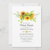 Boho Sunflower Virtual Bridal of Baby shower Kaart (Voorkant)