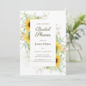 Boho Sunflower Vrijgezellenfeest Kaart (Staand voorkant)