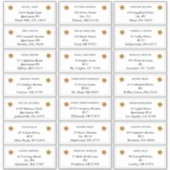 Boho Sunflower Wedding Guest Adresetiketten Sticker (Voorkant)