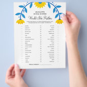 Boho Sunflower Zou Ze Liever Bruidsmeubel Spel Flyer (Hand)