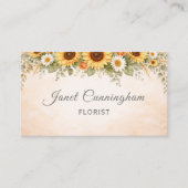 Boho Sunflowers Any Profession Visitekaartje (Voorkant)